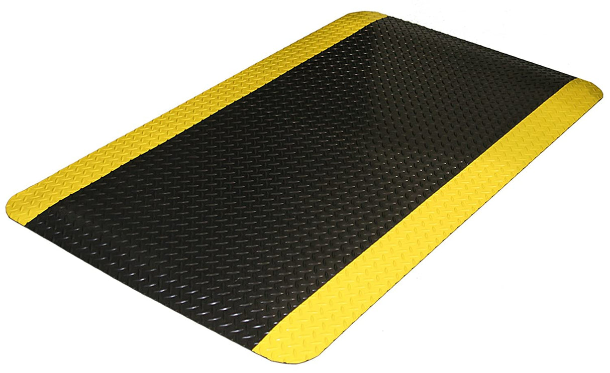 Anti-Fatigue Mat 900 x 600 mm – Non-Slip Diamond Plate Surface, Cushioned Core, Bevelled Edges for Safety, Ergonomic Comfort Mat for Workstations & Industrial Use