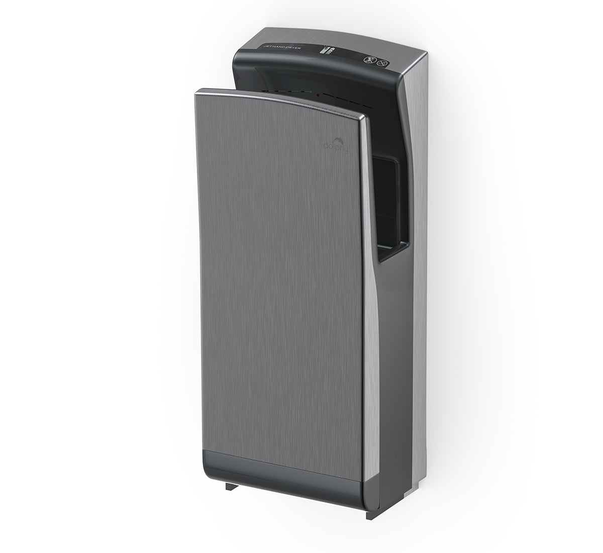 Dolphy Automatic Peak Ultra Jet Hand Dryer 1650W – Silver Stainless Steel | Fast Drying, Touchless, Wall-Mounted, Energy Efficient, Commercial Use
