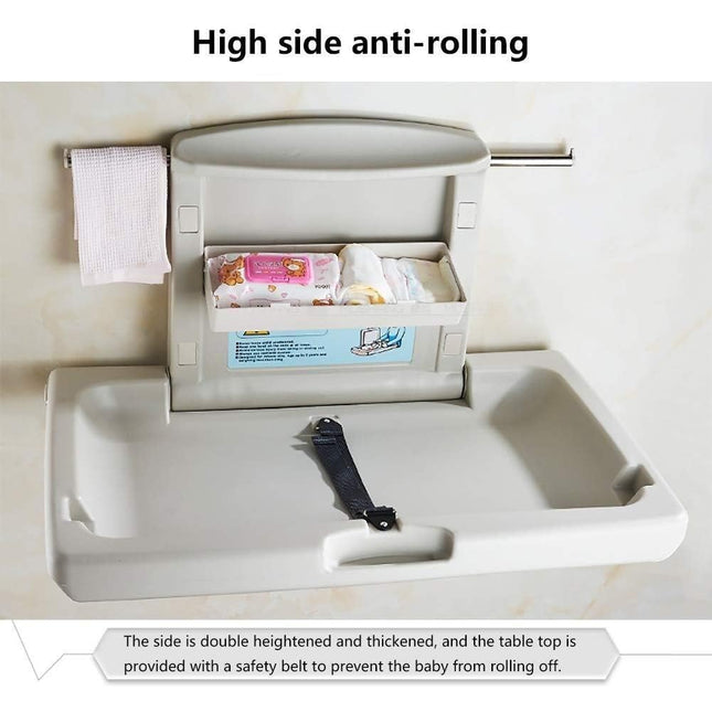 Dolphy Waterproof High Density polyethylene Baby Change station 85.5x56x49.7 cm - Grey
