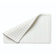 White waterproof rubber bath mat, quick drying.