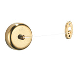 Gold stainless steel wall mounted clothesline.