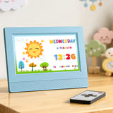 Blue trainer clocks, operated by remote control.