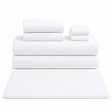 Linencart 5 Star Bath Sheet Set, 7 Piece, 600 GSM 100% Cotton (White)