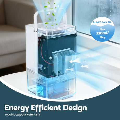 Devanti Sleep white portable dehumidifiers.