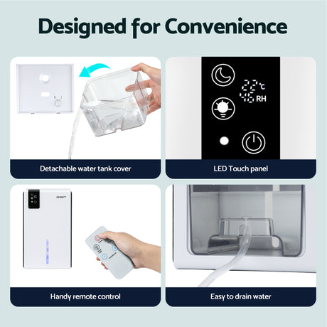 Devanti Absorber portable dehumidifiers, 2000ml.