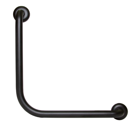 Dolphy Wall Mount Stainless Steel safety Grab Rail 450 X 450 mm - Black