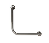Silver stainless steel wall mount grab rail, 450x450mm.