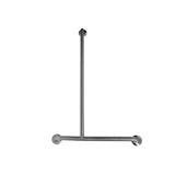 Silver stainless steel grab rail, 1100x700mm.