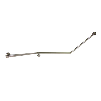 Dolphy 30° Flush Mount Wrap Around Grab Rail Modular Stainless Steel 1100x900x700mm LH - Silver