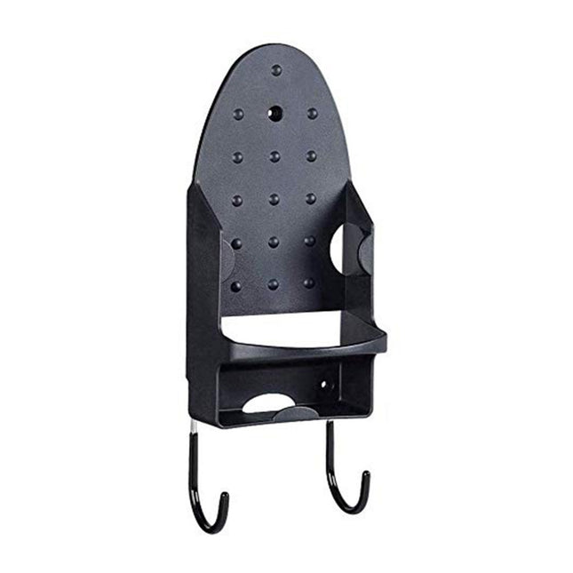 Dolphy Durable Heat-Resistant PBT Wall Mounted Iron and Board Holder 31.5x13.5x10.5 cm - Black