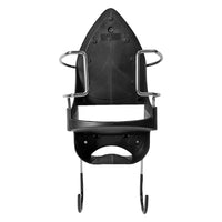 Black wall mount iron holder, 40x16.5x15 cm.