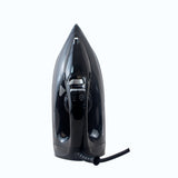 Black ceramic electric steam iron, 1800W, lightweight.