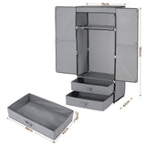 Artiss Large Portable Clothes Closet Wardrobe with Magnetic Door Grey