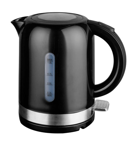 Dolphy 1L Electric Kettle Black Compact 360 Swivel Base Hotel & Home