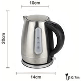 Dolphy 1.0L Electric Kettle ƒ?? Stainless Steel, Fast Boil, Auto Shut-Off & Overheat Protection ƒ?? Compact Hot Water Boiler for Tea & Coffee ƒ?? Black ƒ?? 2200W