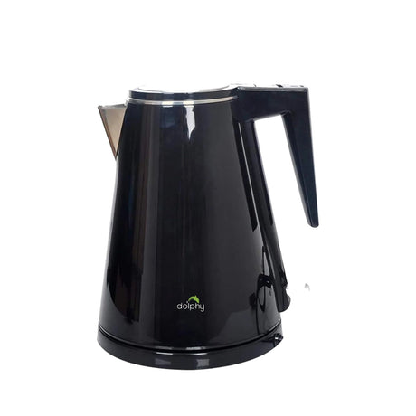 Dolphy 1.2L Double Layer Electric Kettle – Black Stainless Steel