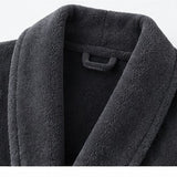 Plush Bathrobe 100% Microfibre - Charcoal Grey