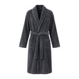 Plush Bathrobe 100% Microfibre - Charcoal Grey