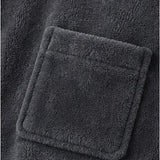 Plush Bathrobe 100% Microfibre - Charcoal Grey