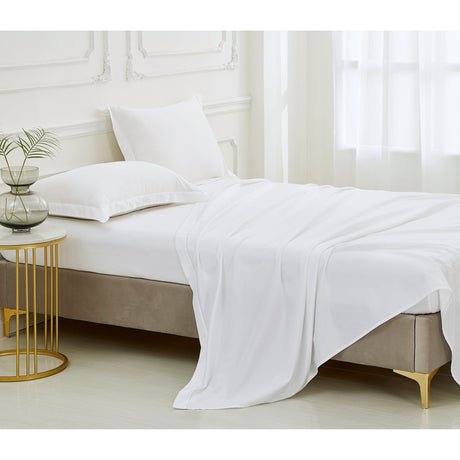 Dolphy Linen 50/50 Polycotton Percale White Commercial Flat Sheet (Top Sheet)