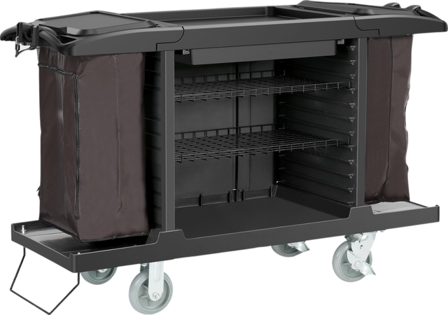 Dolphy Large Commercial Service Cart – Black