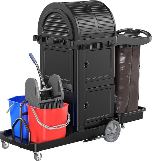 Dolphy High-Capacity Closed Janitorial Station – Black