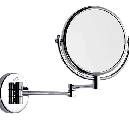 Dolphy Dual Sided 360° Wall Mount 3X Magnifying Mirror 8 Inch - Silver