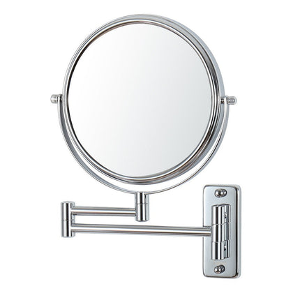 Dolphy Dual Sided Wall Mount 3X Magnifying Mirror 8 Inch - Silver Chrome