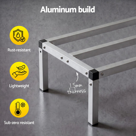 Aluminium dunnage rack, 61x36cm, heavy duty.
