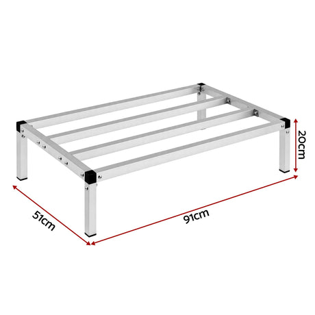 Aluminium dunnage rack, 91x51cm, heavy duty.