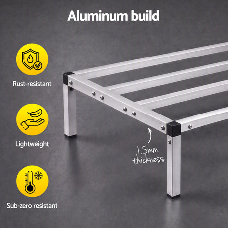 Aluminium dunnage rack, 91x51cm, heavy duty.