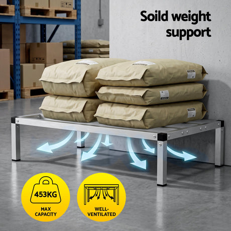 Aluminium dunnage rack, 91x51cm, heavy duty.