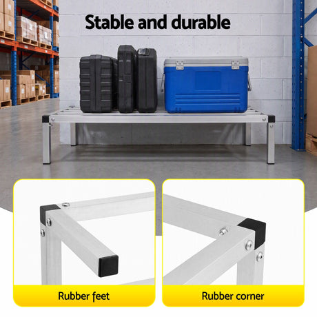 Aluminium dunnage rack, 91x51cm, heavy duty.