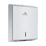 Dolphy Secure Lock Slimline Paper Towel Dispenser White Stainless Steel