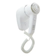Dolphy Energy Efficient Wall Mounted Hair Dryer 1200W – White ABS Plastic, Quiet & Fast Drying, Durable Wall Mount