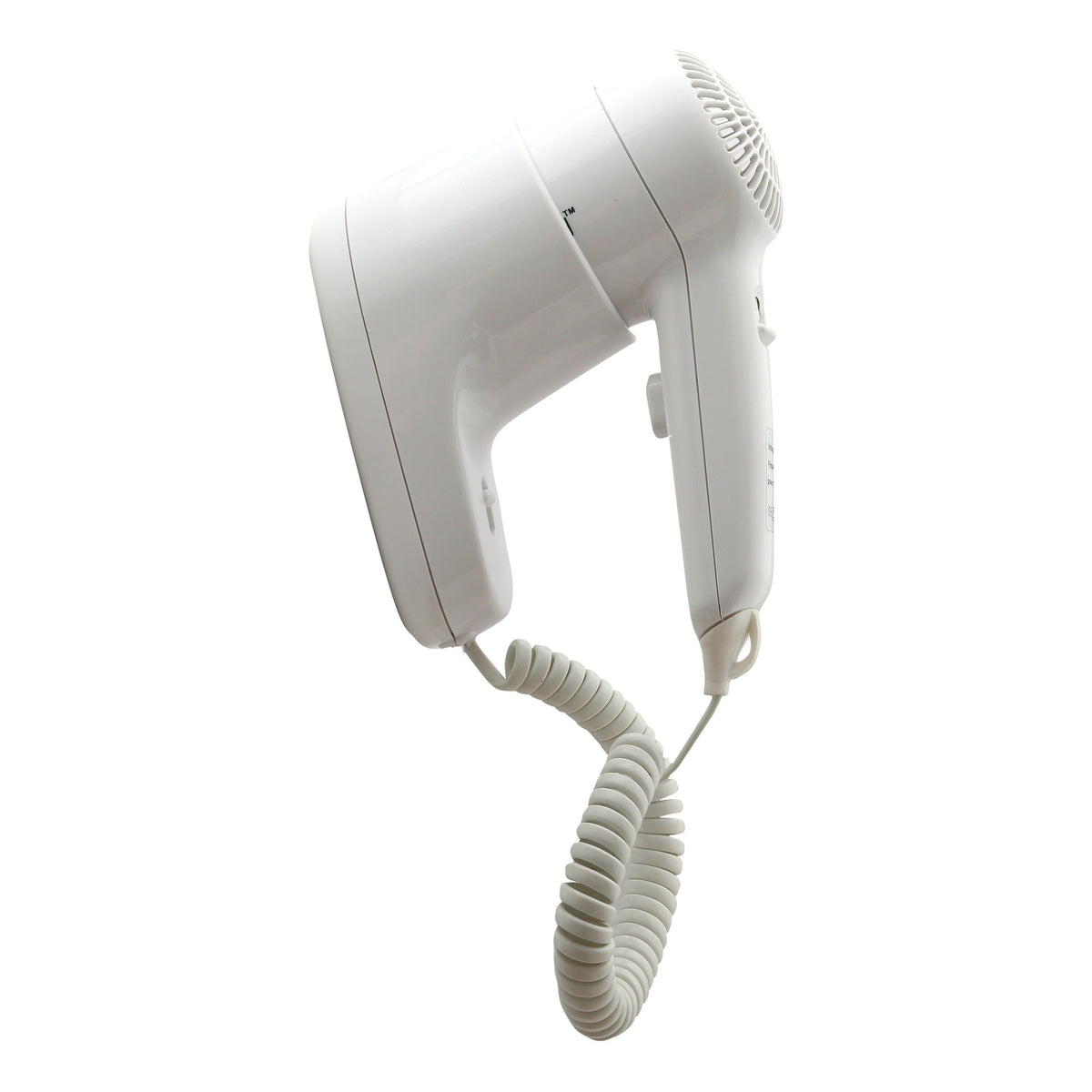 Dolphy Energy Efficient Wall Mounted Hair Dryer 1200W – White ABS Plastic, Quiet & Fast Drying, Durable Wall Mount