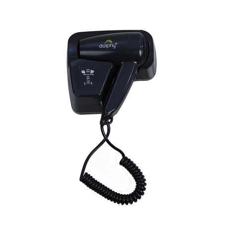 Dolphy black wall mounted hair dryer