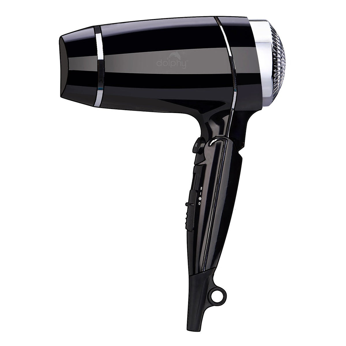 Dolphy 1800W High-Speed Foldable Hair Dryer - Black, Hot & Cold Air, Low Noise
