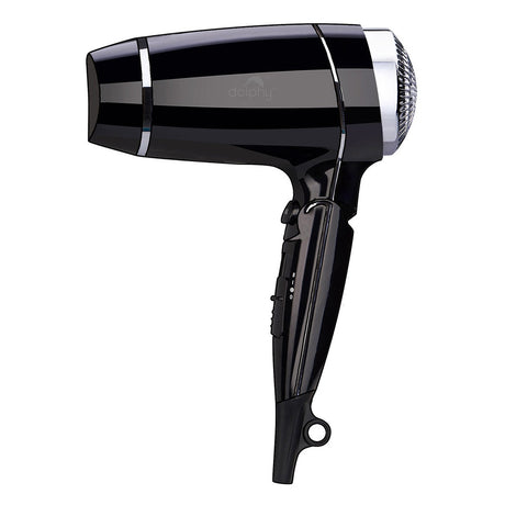 Dolphy 1800W High-Speed Foldable Hair Dryer - Black, Hot & Cold Air, Low Noise