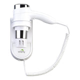 Dolphy 1875W Fast-Drying Wall Mounted Hair Dryer – White, Low Noise & Micro Switch Control