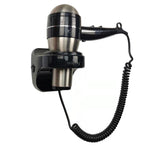 Dolphy black wall mounted hair dryer, 1800W.