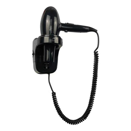 Dolphy Wall Mounted Professional Hair Dryer 1800W – Hot & Cold Air, ABS Body, Black