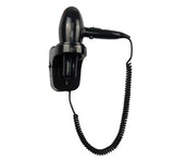 Dolphy black wall mounted hair dryer, 1800W.