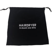Velvet hair dryer bag, 33x34 cm, lightweight.
