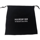 Velvet hair dryer bag, 33x34 cm, lightweight.