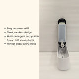 Dolphy 300ml Wall Mount Soap Dispenser – White ABS Plastic, Manual Push, Refillable for Liquid Soap, Sanitiser, Lotion