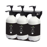 Dolphy 500ml Manual Soap Dispenser Pack of 3 White ABS & Steel Wall Mount