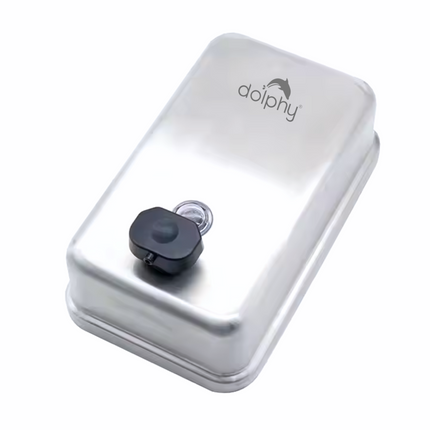 Dolphy Manual Rectangle Stainless Steel  Soap Dispenser 1100ml - Silver