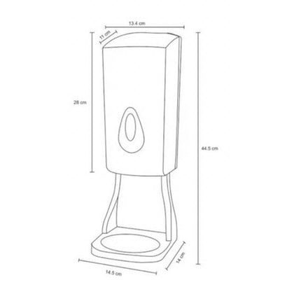 Dolphy Automatic ABS Soap-Sanitiser Dispenser with Drip Tray 1000ml - White