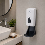Dolphy Automatic Soap & Sanitiser Dispenser with Drip Tray 1000ml – White ABS, Touch-Free Infrared Sensor, Refillable & Hygienic Design for Commercial & Residential Use